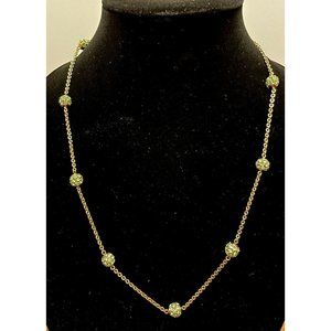 Norman Miller Lime Green Bead Necklace